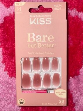 New KISS Bare But Better TruNude Medium Press-On Nails 28 Count